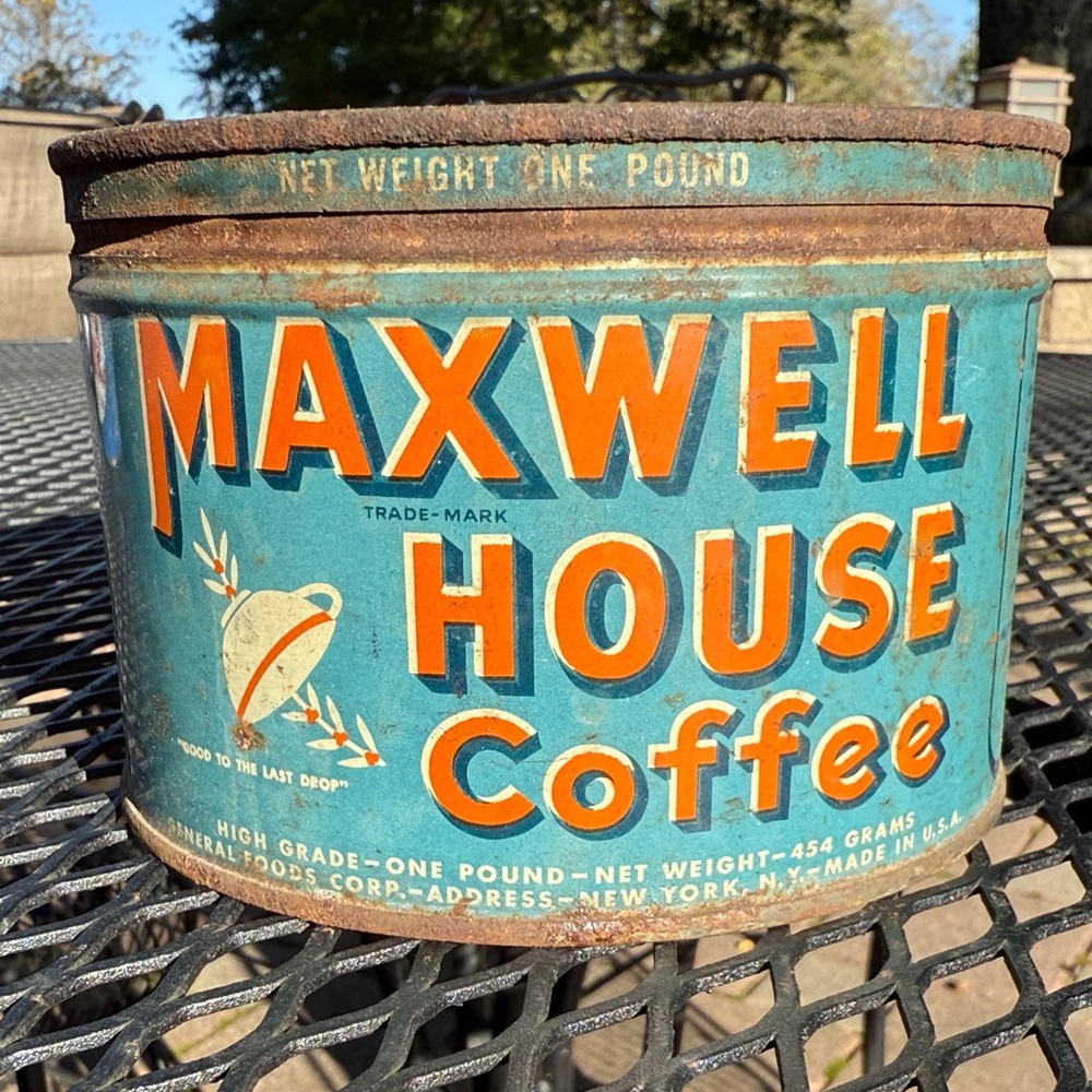 Vintage 1940’s Maxwell House Coffee Tin